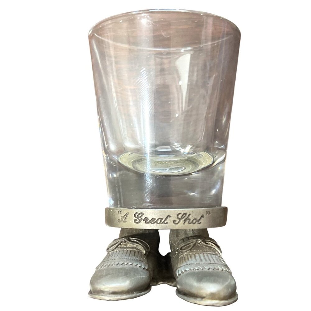 Great Shot Glass Golf Theme + Pewter Golf Bag & 19th Hole Acrylic Stir Stick Set - Picture 3 of 7